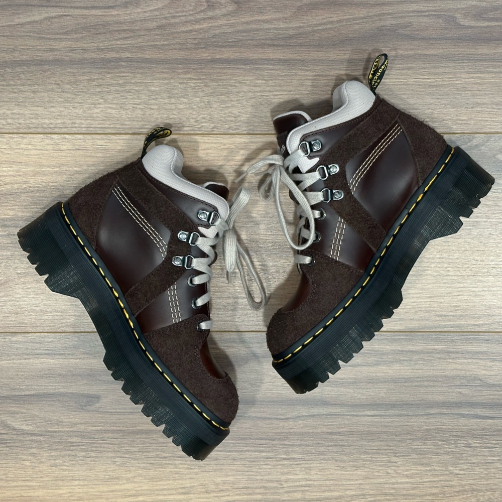 Dr. Martens Zuma Hiker Leather & Suede Hiker Style Boots in Brown Size 8 - Picture 10 of 13